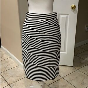 CLEARANCE Dressbarn Striped black white stretch 1X